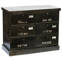 Industrial chest of drawers