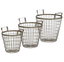 Vintage metal baskets