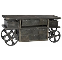 Vintage industrial console table