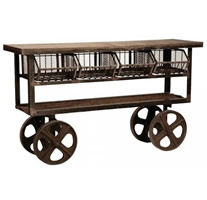Industrial style console table