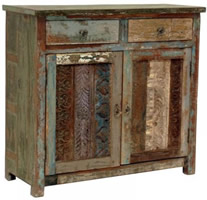 reclaimed wood cabinet