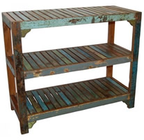 recycled wood kitchen rack