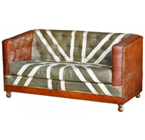 couch with leather upholstry