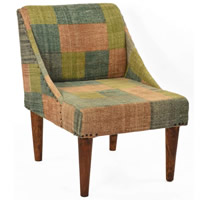 chair with printed fabric upholstry