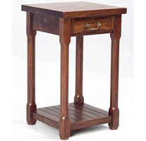 Wooden Side Stool, one drawer stool