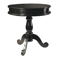 wooden round side table